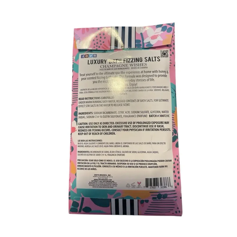 Bath Salt Onyx Bathhouse Fizzing Salts set of 6